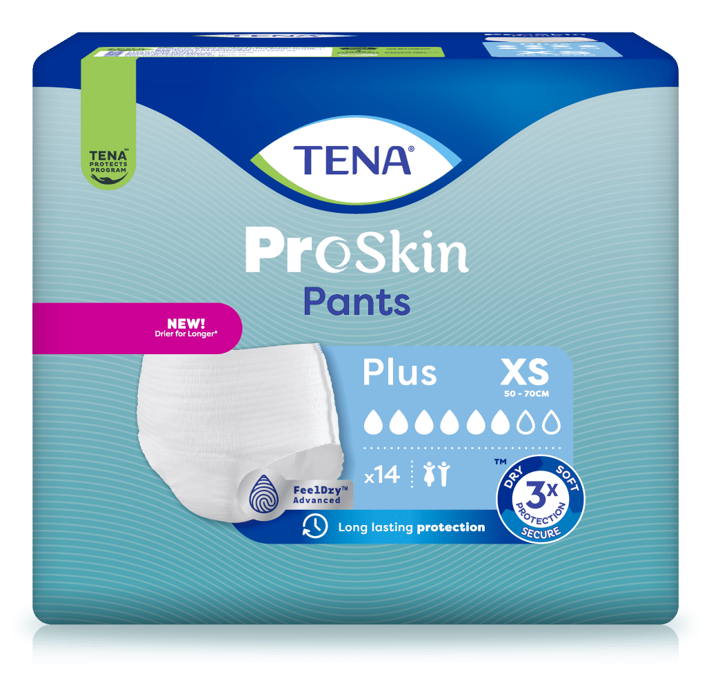 Einweghose TENA Pants PROskin Plus XS Hüftumfang 50 bis 70 cm(1 Karton: 4 x 14 Stück)