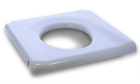 Kunststoff-Sitzbrille für Toilettenstuhl 139B und 139E grau