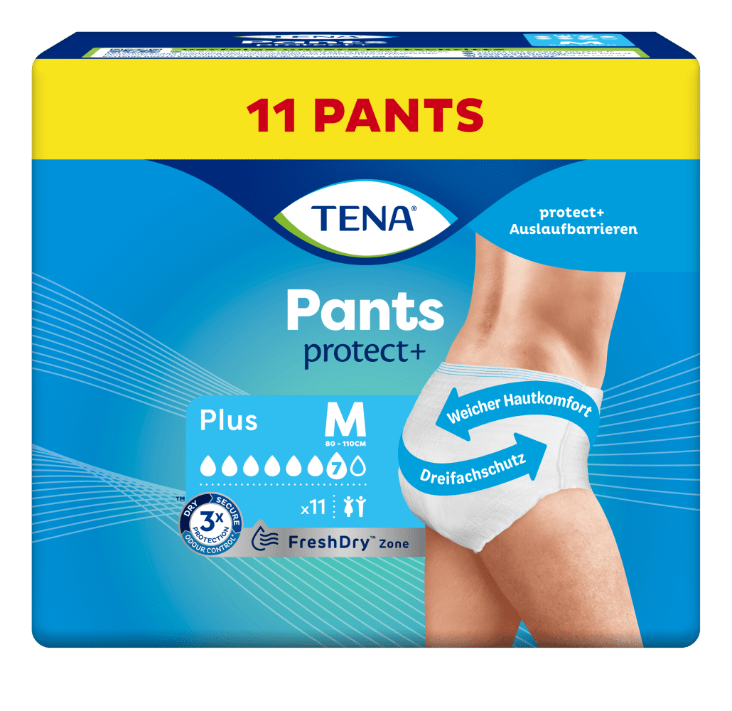 Einweghose TENA Pants PROskin Plus M Hüftumfang 80 bis 110 cm(1 Karton: 4 x 11 Stück)