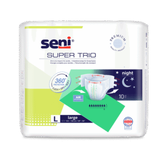 Inkontinenzhosen Super Seni Trio Large, Hüfte 100 bis 150 cm (1 Karton: 6 x 10 Stück)