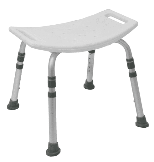 Duschstuhl DURO KD mit Haltegriffen im Sitz, weiß