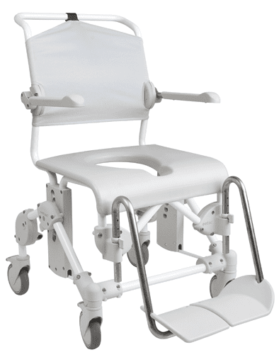 Dusch- und Toilettenrollstuhl Swift Mobil-2 mit Eimerhalter, grau