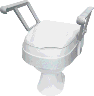 Toilettensitzerhöhung TSE 120 Plus, Topmontage mit Armlehnen