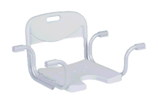 Badewannensitz 9403-B verstellbar mit Rückenlehne ohne Pad weiß (Dietz)