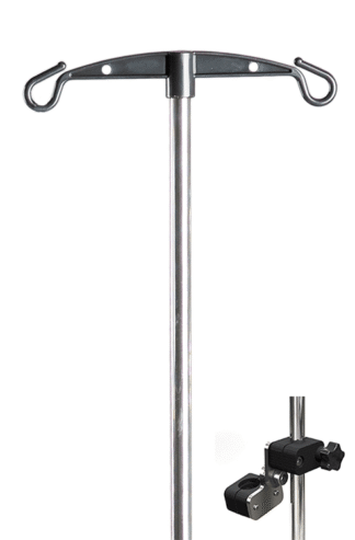 Infusionsstab Edelstahl mit Halter