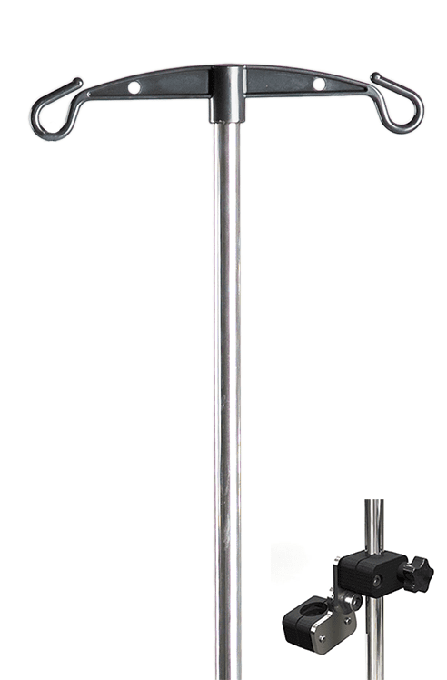 Infusionsstab Edelstahl mit Halter