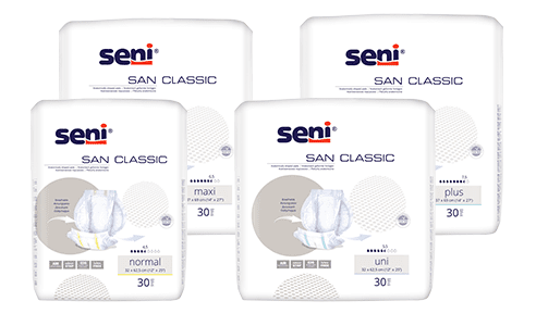Inkontinenzvorlagen Seni San Classic Uni (1 Karton: 4 x 30 Stück)