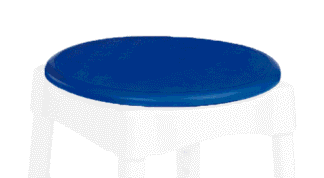 Drehscheibe mit Soft Pad für Duschhocker Redondo, blau (Dietz)