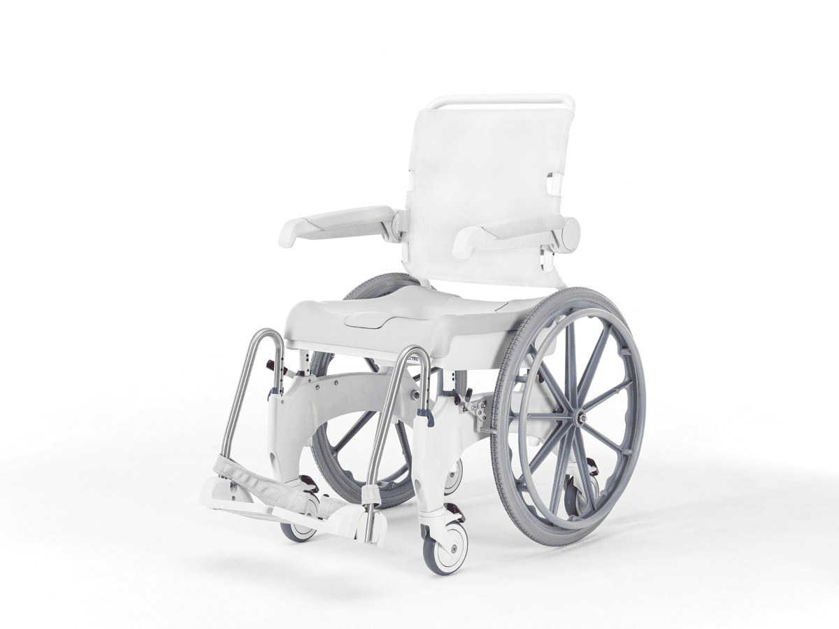 Dusch- und Toilettenrollstuhl AQUATEC OCEAN 24 Ergo weiß-grau