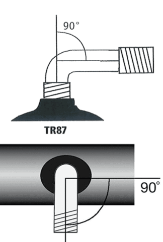 Schlauch für Elektro-Rollstuhl 3.00-4 (260x85 mm) TR87 AV 90/90°