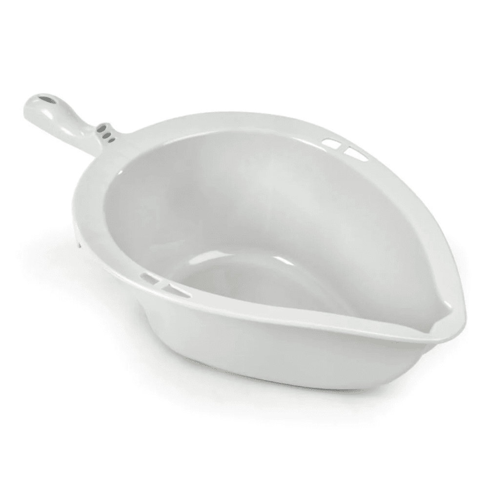 Becken mit Deckel und Handgriff für Dusch- und Toilettenrollstuhl Clean, grau – Bild 3