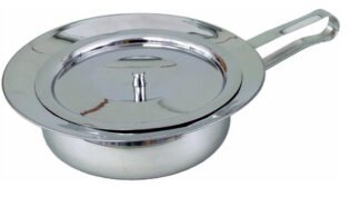 Stechbecken Edelstahl silber