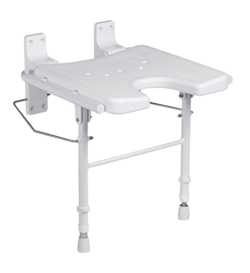 Duschklappsitz 9404-A höhenverstellbar mit Hygieneausschnitt ohne Pad weiß (Dietz)