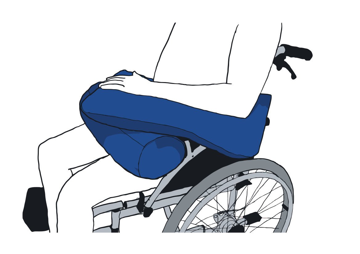 Hemi-Arm-Kissen CarePur M blau – Bild 2