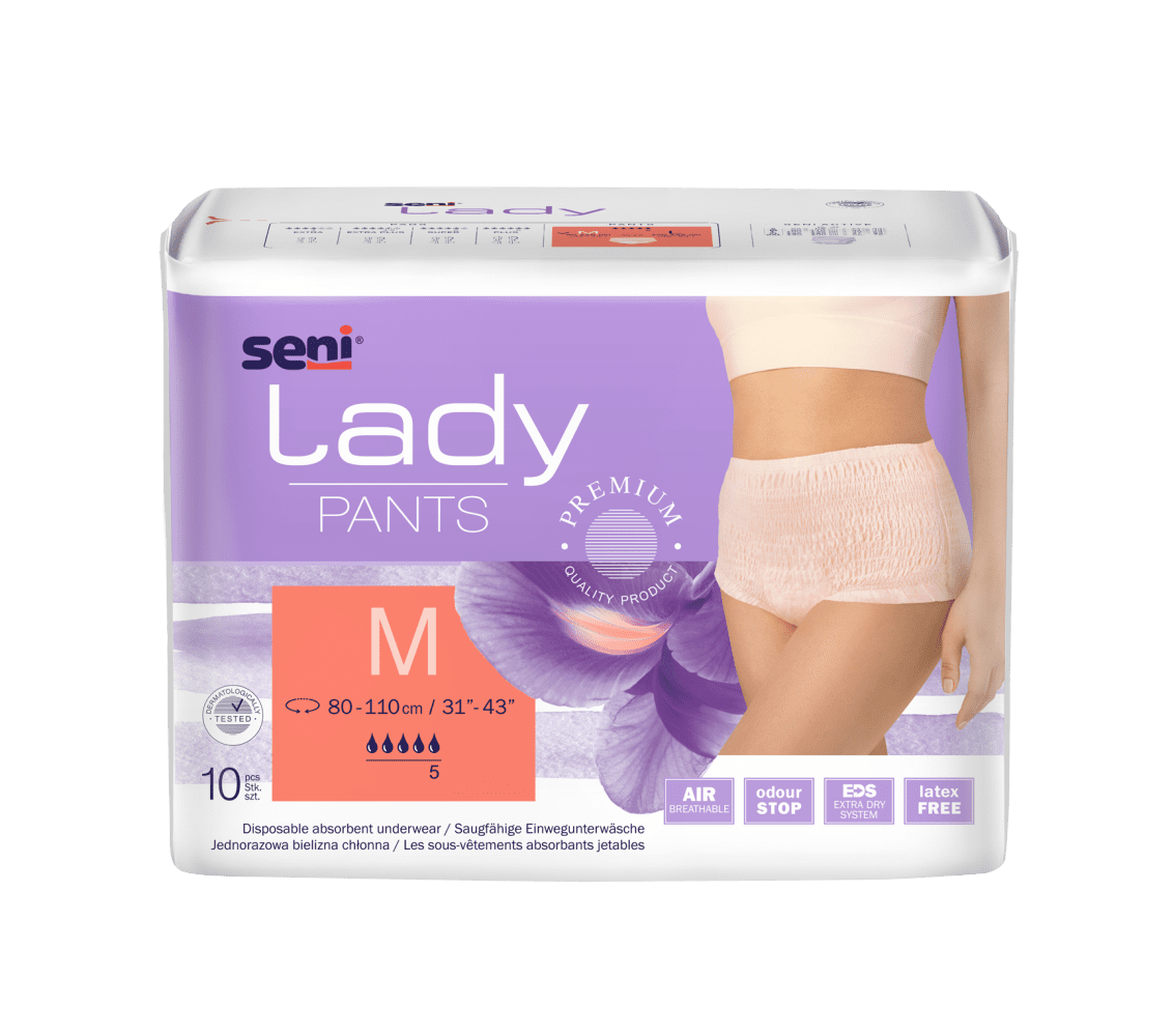 Seni Lady Pants Medium, Hüfte 80 - 110 cm (VPE: 1 Karton 8 x 10 Stück)