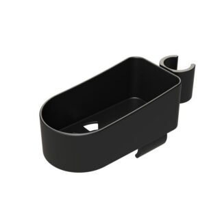 Stockhalter Universal für Rollstuhl anklemmbar Bandfixierung und Topf schw.