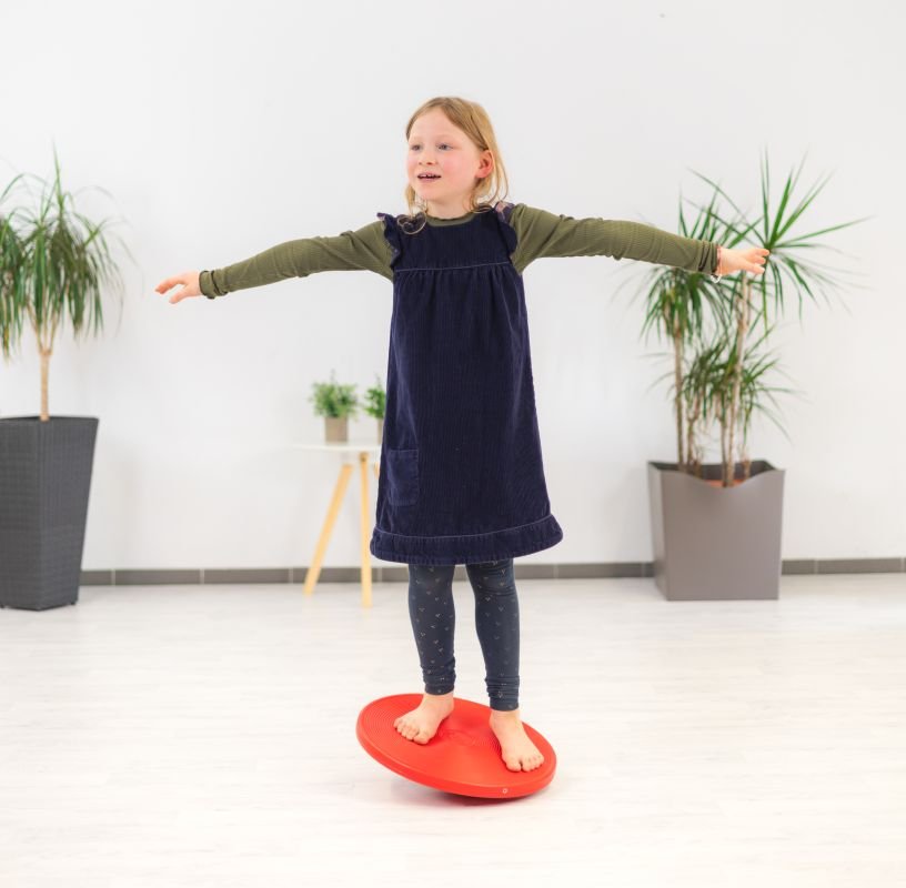 Therapiekreisel aus Kunststoff rot, 40 cm gerillte Oberfläche – Bild 2