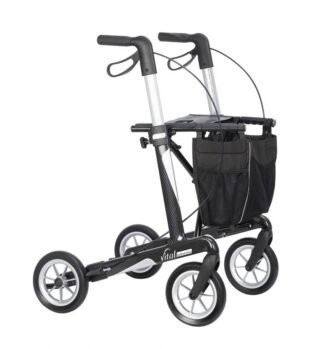 Rollator vital carbon plus Sitzhöhe 54 cm inkl. Stockhalter u. Stofftasche max.150 kg bel.