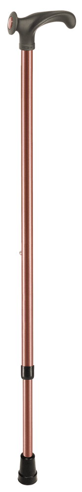 Gehstock anatomisch links und rechts (Paar) metallic bronze, Leichtmet, höhenverst, Reflektor
