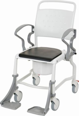 Toilettenrollstuhl Bonn, grau, inkl. Toiletteneimer, max. 130 kg