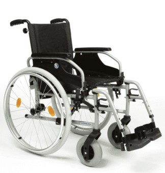 Rollstuhl D100, mit Trommelbremse . B03.B06.AP6.C29.5.B74.B80,silber