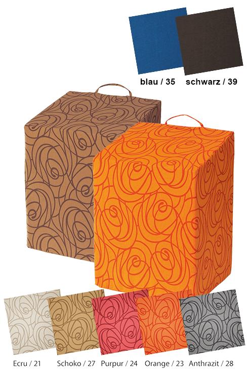 Sitzkeil- und Stufenwürfel Sitty Basic 40 x 35 x 55/48 cm