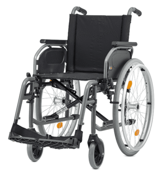 Rollstuhl S-Eco 2 anthrazit-metallic, Duo-Armlehnen, PU