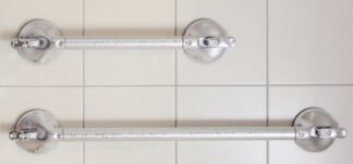 Haltegriff Mobeli, 2-Handgriff, Chromlook (Festmaß), mit Sicherheitsanzeige