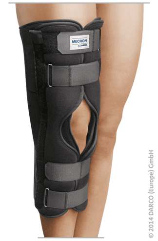 Knieschiene Mecron, gerade 40 cm schwarz