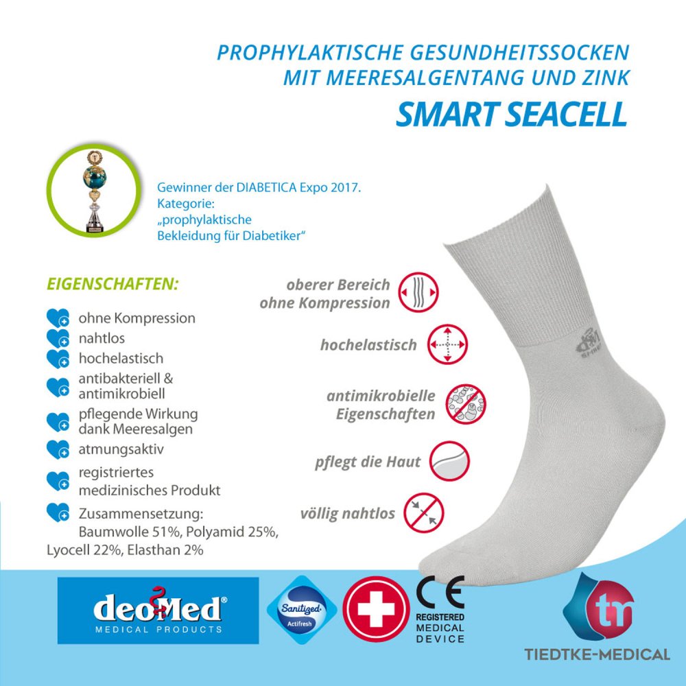 DeoMed Diabetikersocken Smart SeaCell mit Zink und Meeresalgen – Bild 2