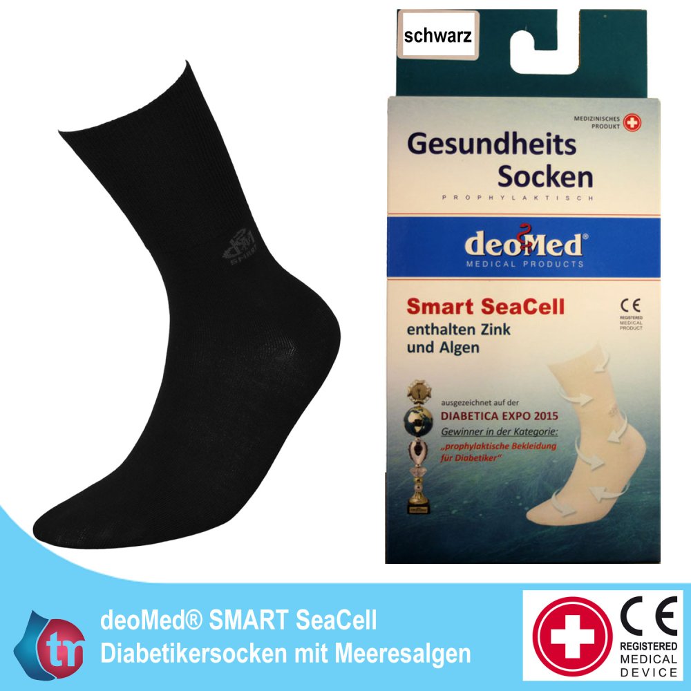 DeoMed Diabetikersocken Smart SeaCell mit Zink und Meeresalgen – Bild 4