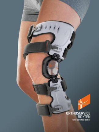 Knieorthese Ortho A grau mit einstellbarem Gelenk