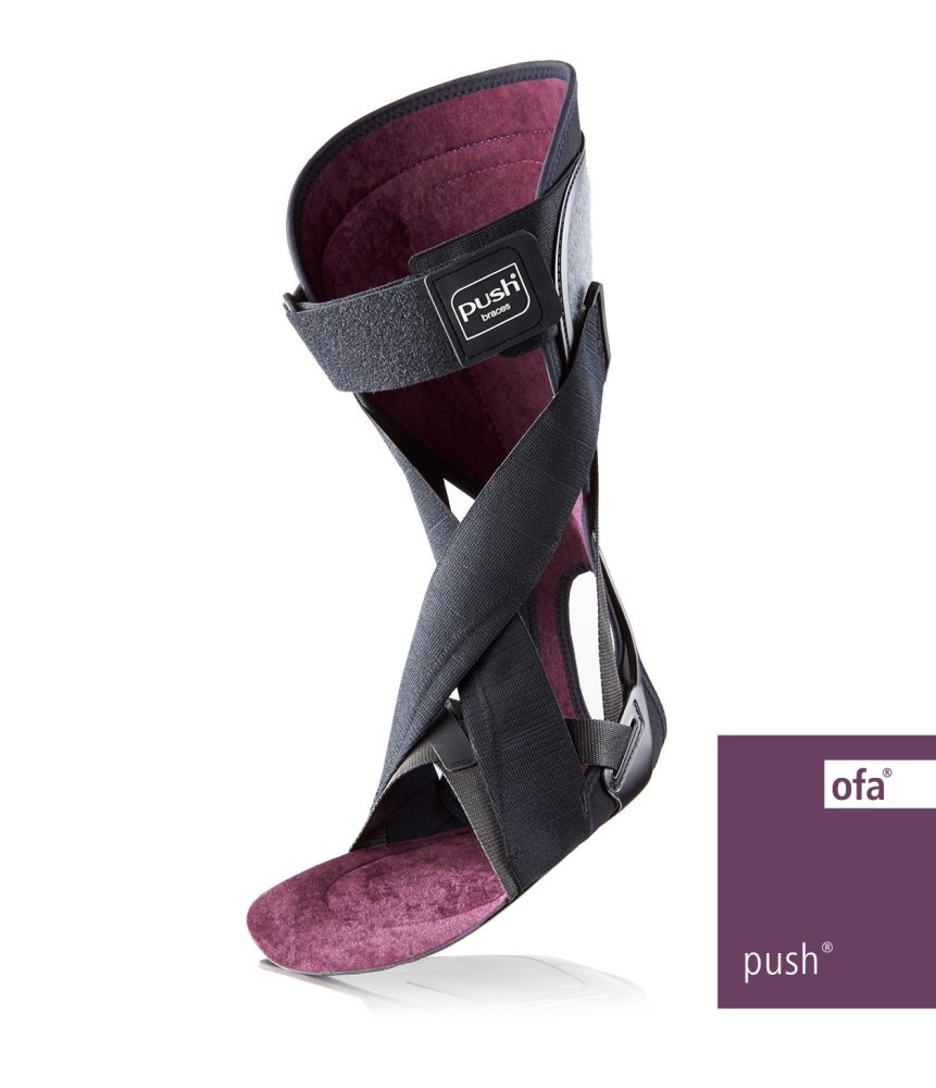Push Ortho Fußheberorthese AFO schwarz-aubergine – Bild 3