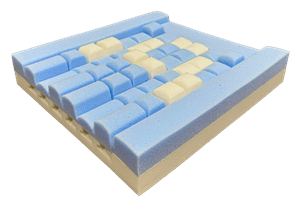 Sitzkissen CUBE FLEXi mit Inko-Kombibezug 8 cm schwarz-blau – Bild 2