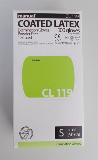 Einmalhandschuh Latex, manual Packung (100 Stück), puderfrei