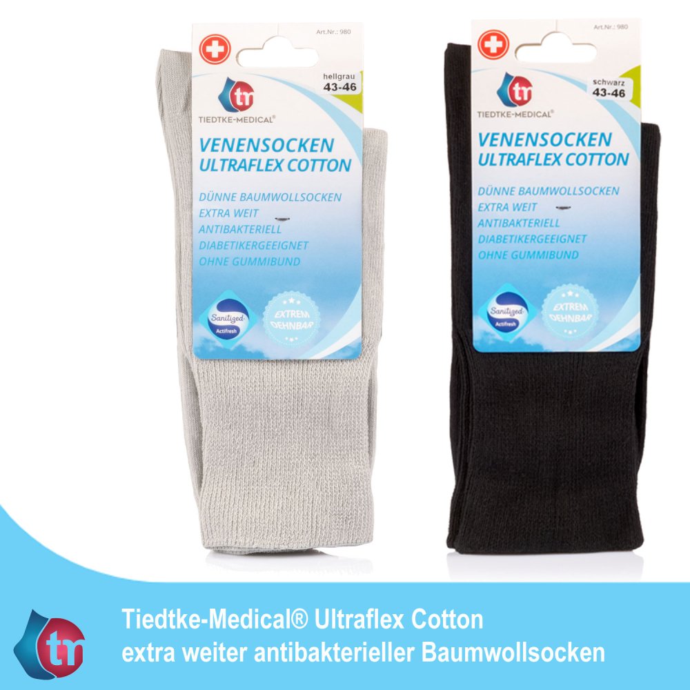 Baumwollsocken Ultraflex Cotton extra weit – Bild 3