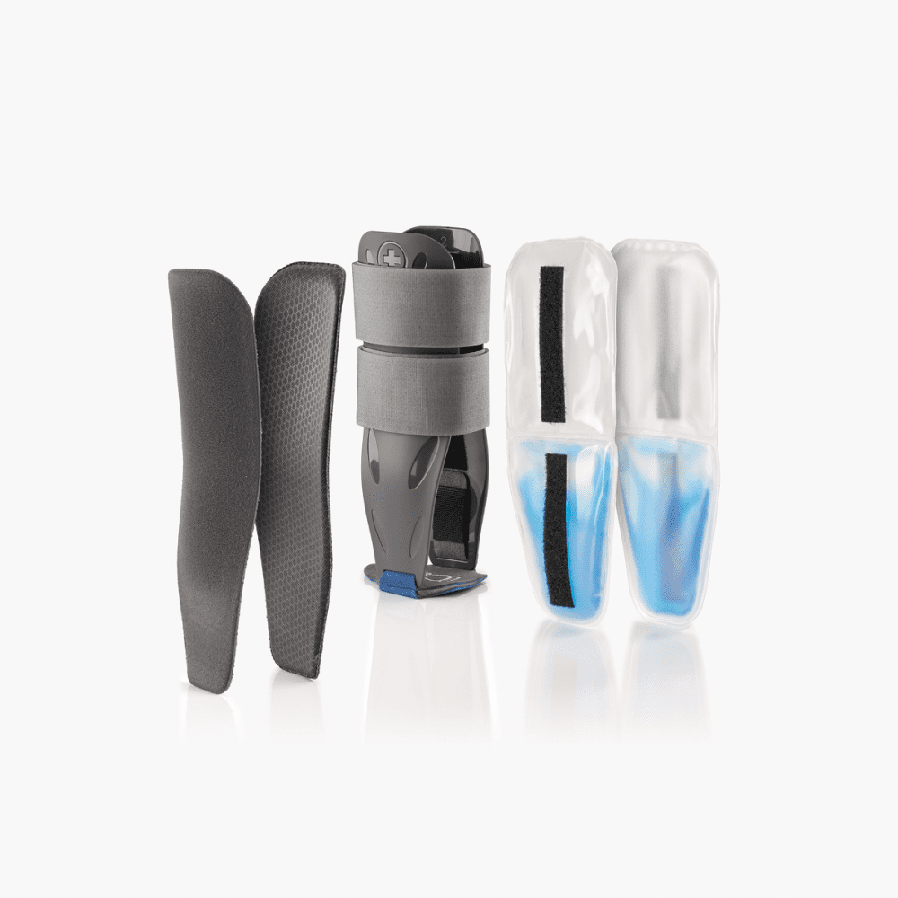 Sprunggelenksorthese MalleoStabil mit Air/Gel-Polster grau – Bild 2