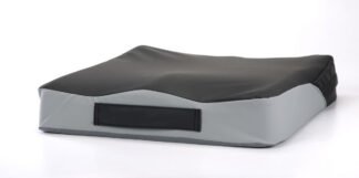 Sitzkissen Kalli Visco Form 40 - 120 kg mit Pharmatex PU-Bezug, grau-schwarz