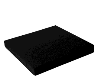 Sitzkissen EcoKiss ohne Rutschstopp Höhe 3 cm schwarz