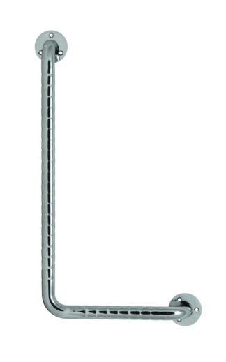 Edelstahl-Stützgriff L-Form 30x61 cm chrom