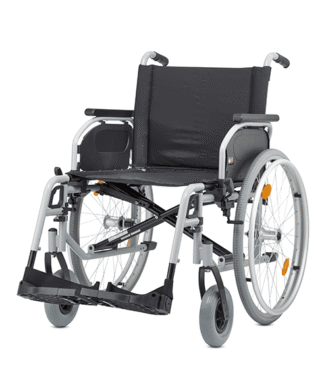 Rollstuhl S-Eco 300 XL PU,Duo-Armlehnen,silber