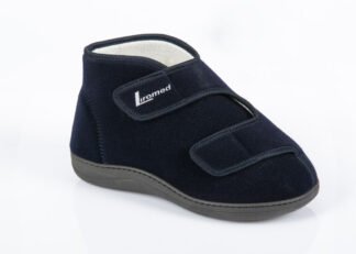 Verbandschuhe Liromed marine-blau, hoch, klett, 40°C waschbar