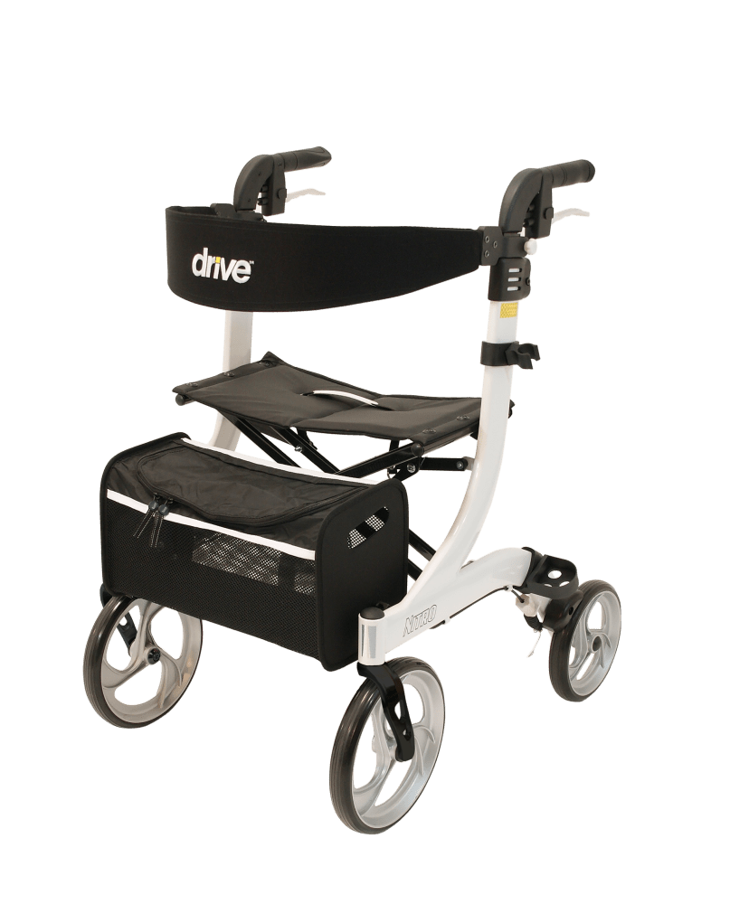 Rollator NITRO mit Stockhalter Stoff-/ Netztasche – Bild 3