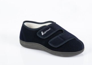 Verbandschuhe Liromed marine-blau, flach, klett, 40°C waschbar