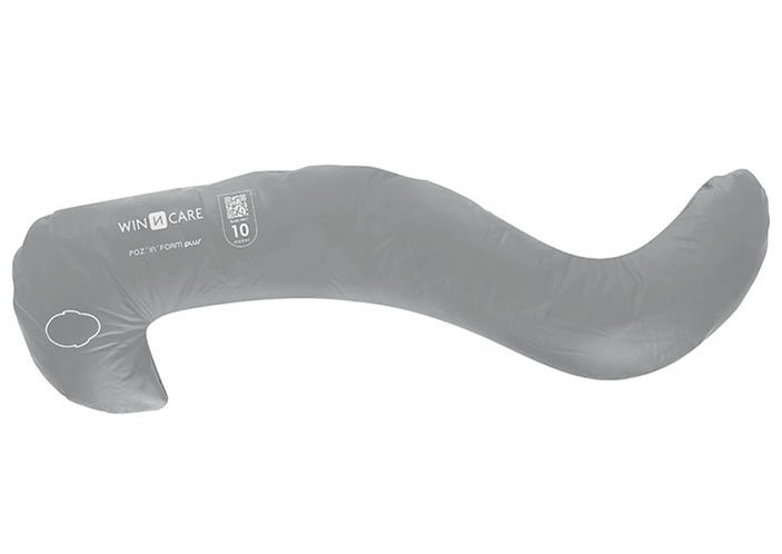 Poz-In-Form plus seitliches 30° Positionierungskissen, grau 170 x 55 x 15 cm