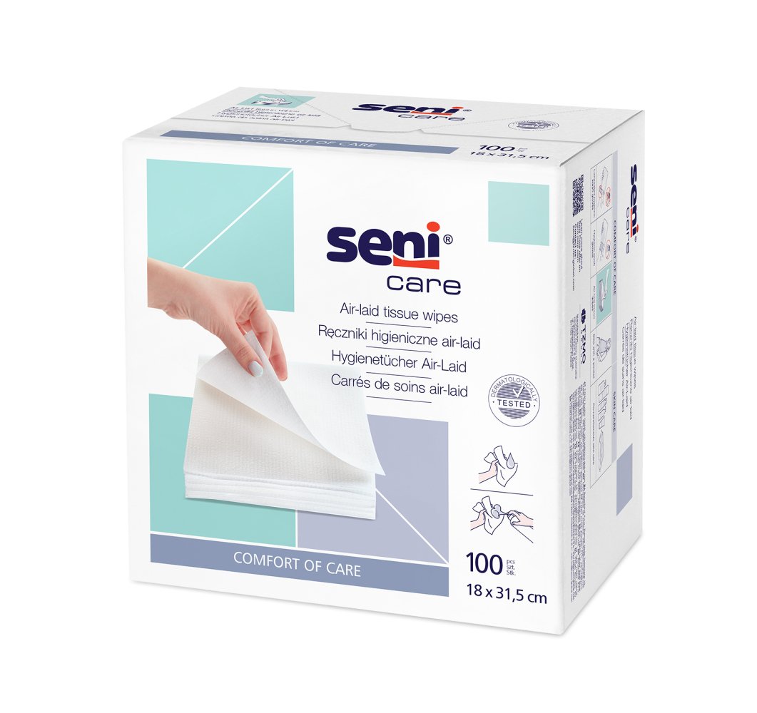 Seni Care Hygienetücher Air-Laid 18 x 31,5 cm (VPE: 100 Stück)