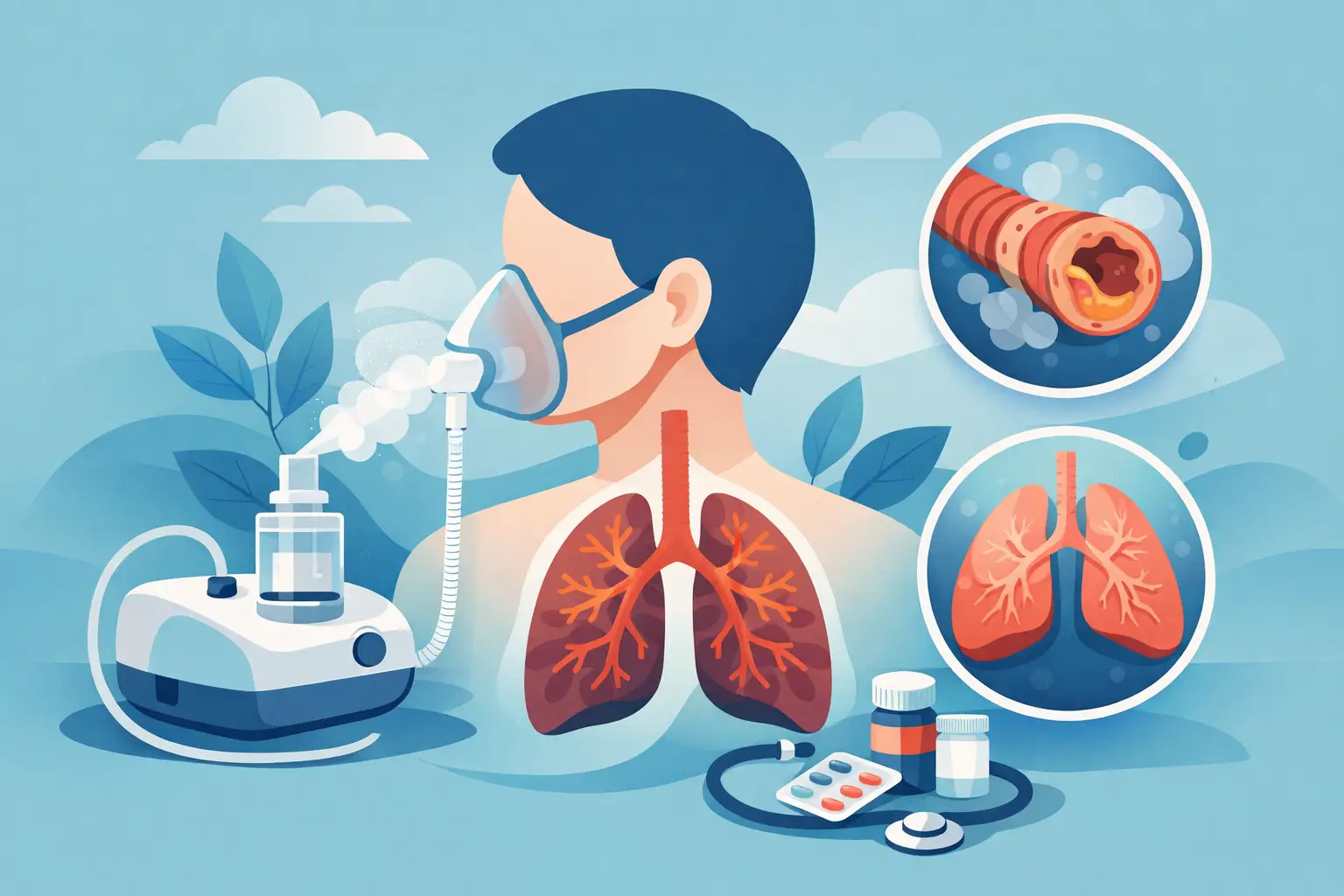 Inhalationsgerät bei chronischer Bronchitis